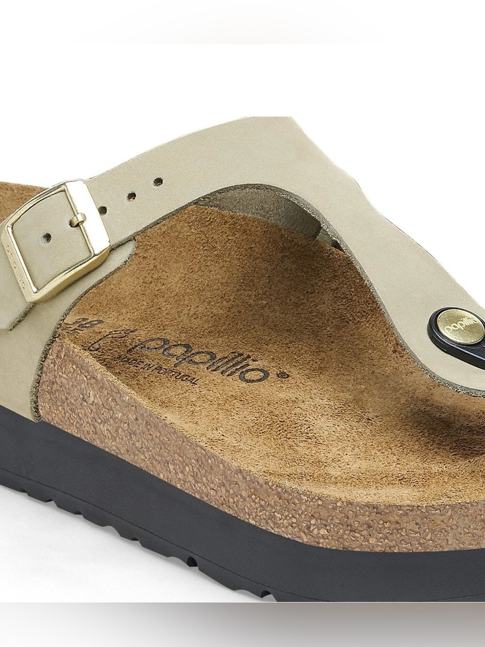 Birkenstock Papillio Gizeh eucalyptus Flex Vegan Leather Platform Sandals 36 - Picture 5 of 8